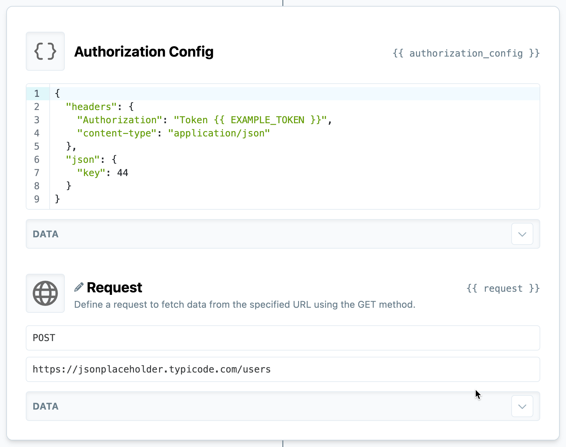 Making an authenticated request to an external resource.