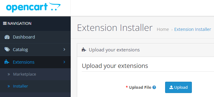 Upload the extension.