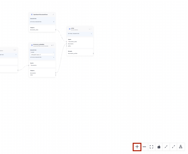 Builder with the zoom in icon highlighted