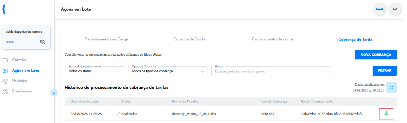 Consulta de detalhes