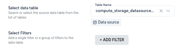 Fig. 5: Select data table: data source.