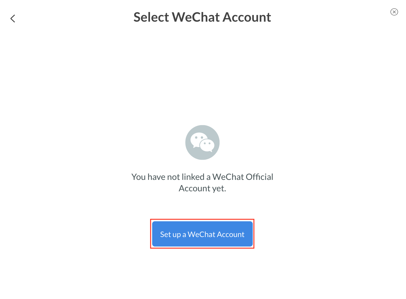 Setting up a new WeChat channel