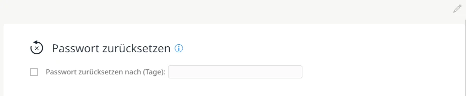 Passwort zurücksetzen