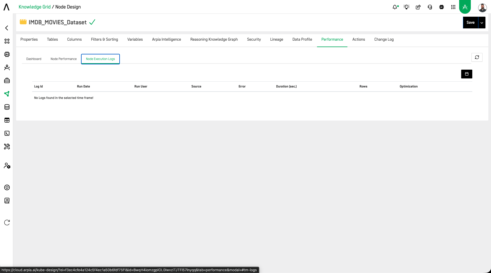 Node Execution Logs