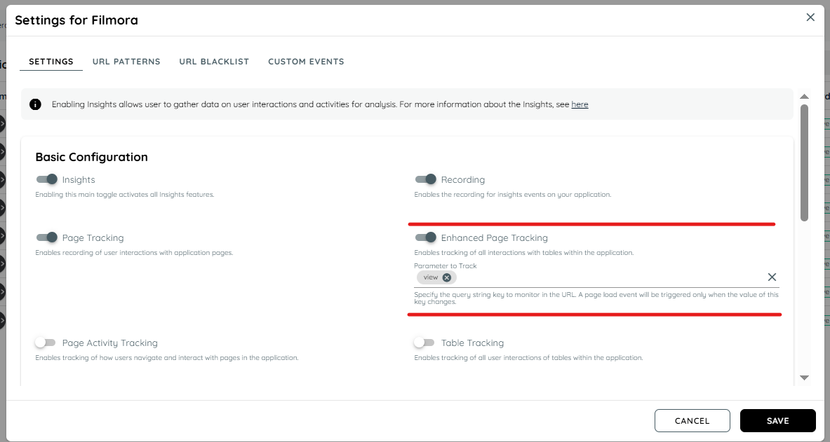 Enhance Page Tracking