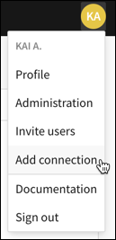 Select the Add connection option