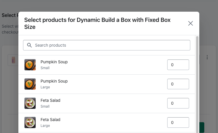 Build-a-box product picker