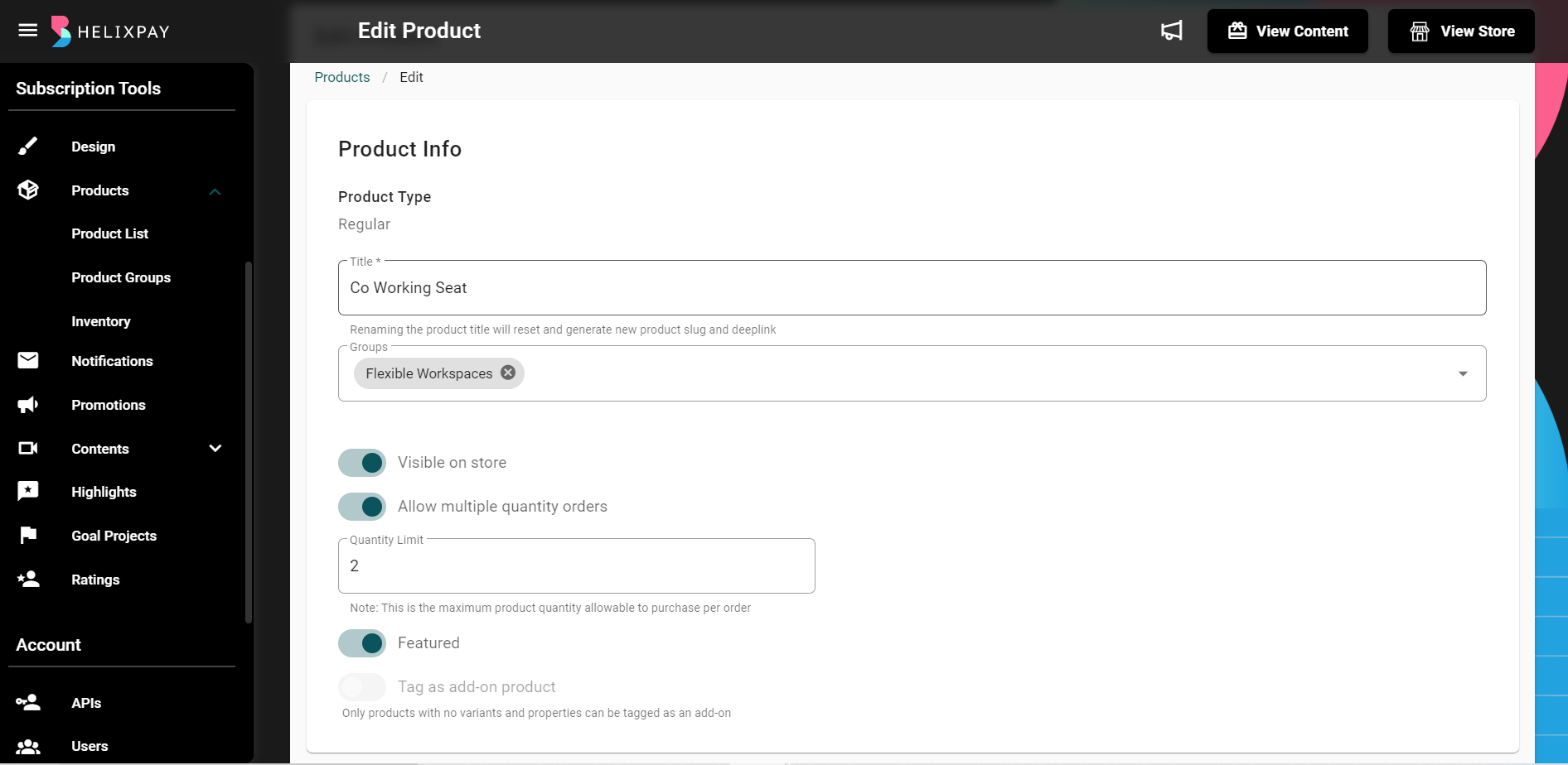 Enabling ‘Allow multiple quantity orders’ will let the customer order more than one quantity of the product.