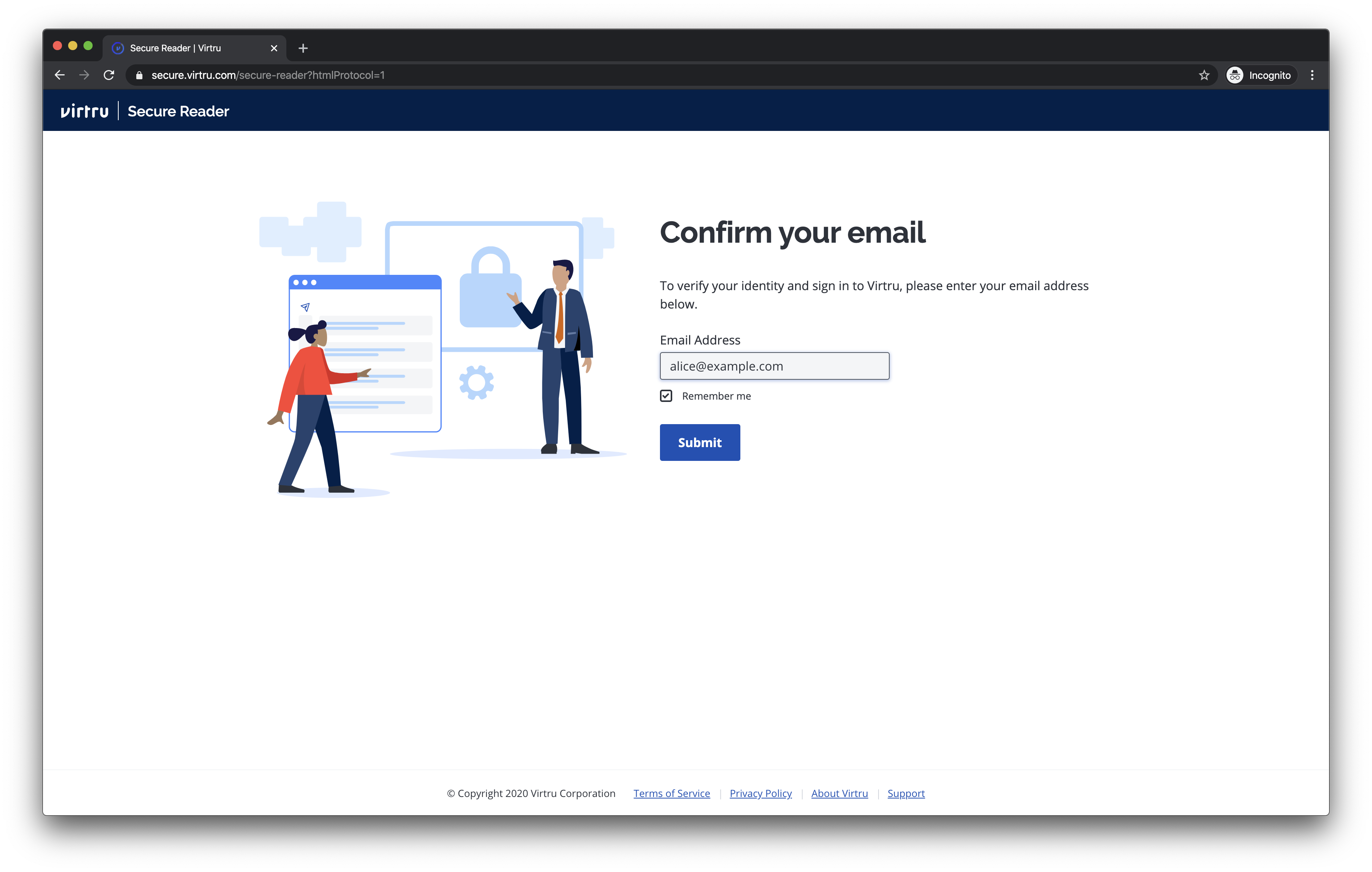 SR_auth.png Authenticating with Virtru Secure Reader