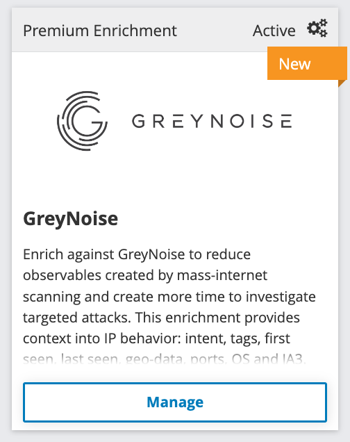GreyNosie Enrichment Integration within ThreatStream 