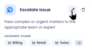 Screenshot of the conversation goals actions