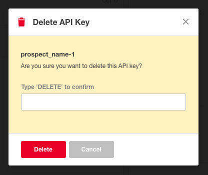 Delete an API Key