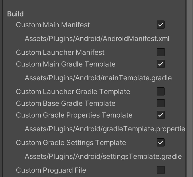 Build Settings