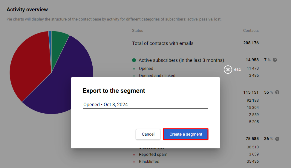 Segment creation