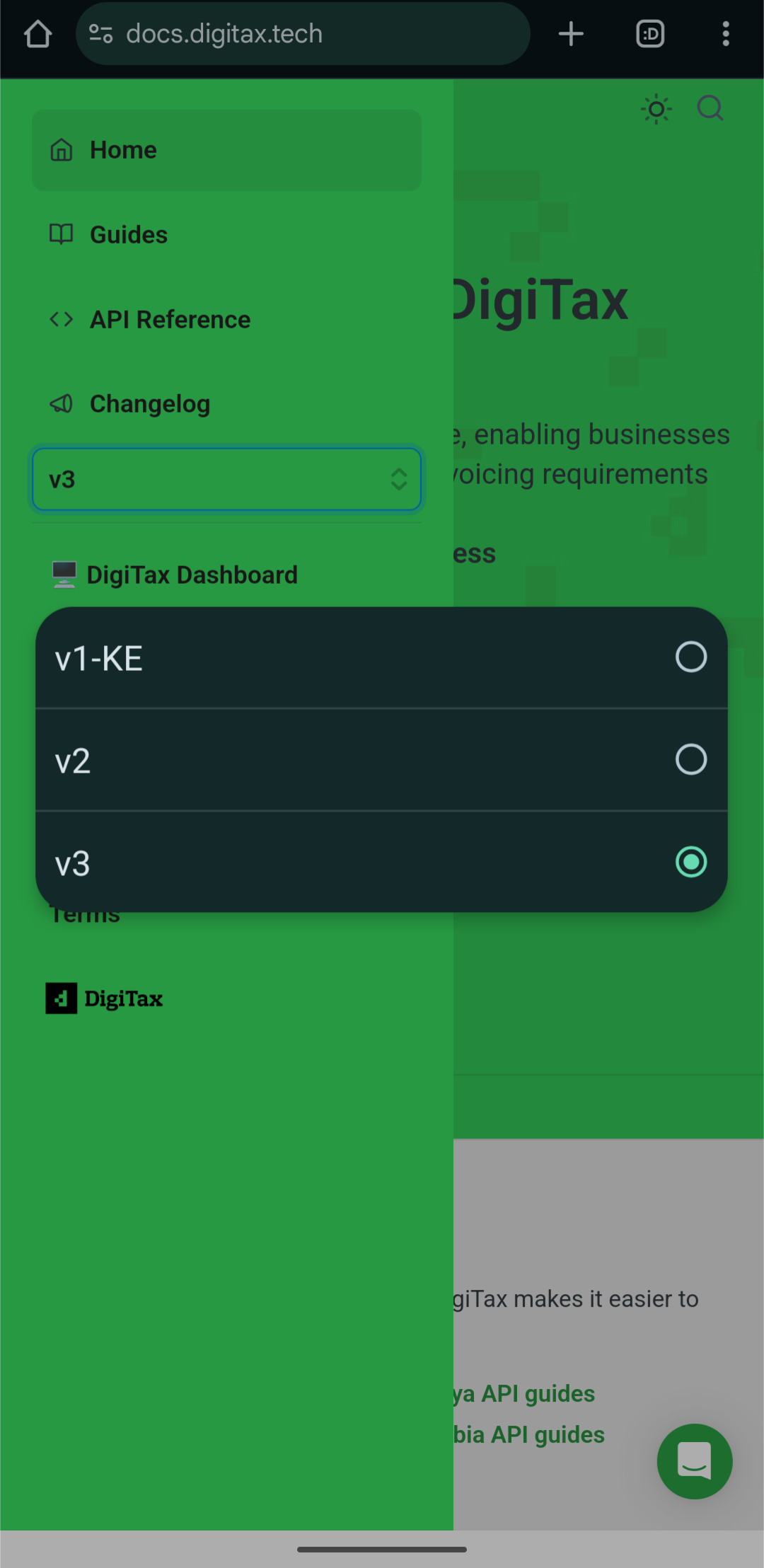 Version switching on Mobile