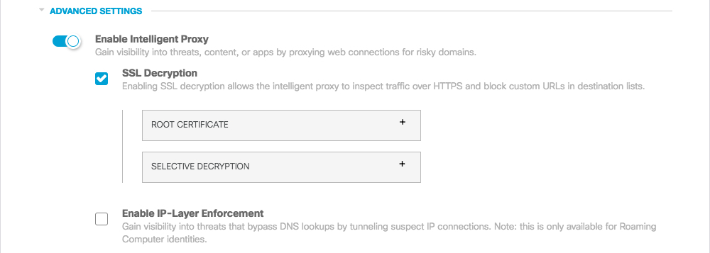 Enable the Intelligent Proxy