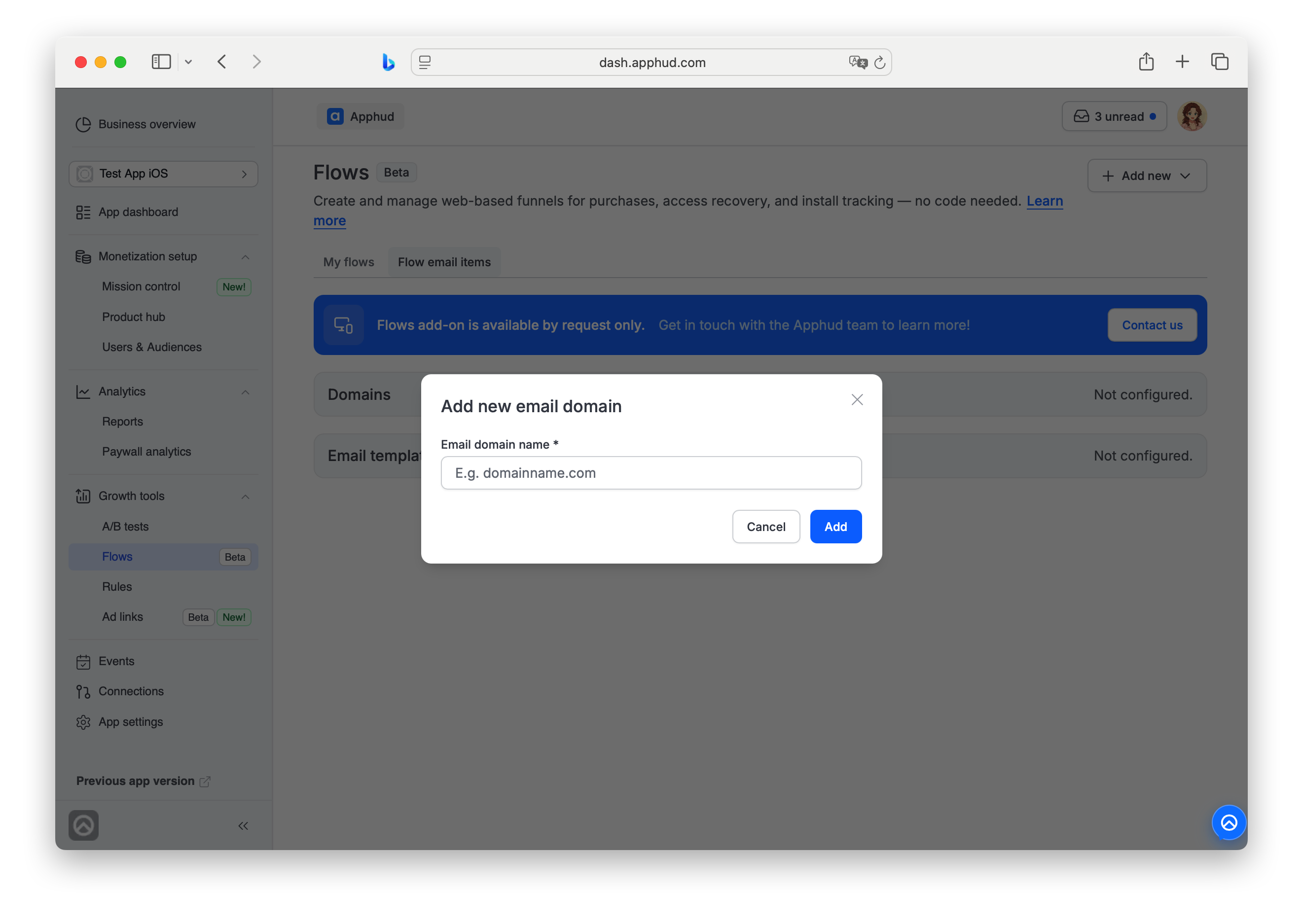 Flows - New Email Domain