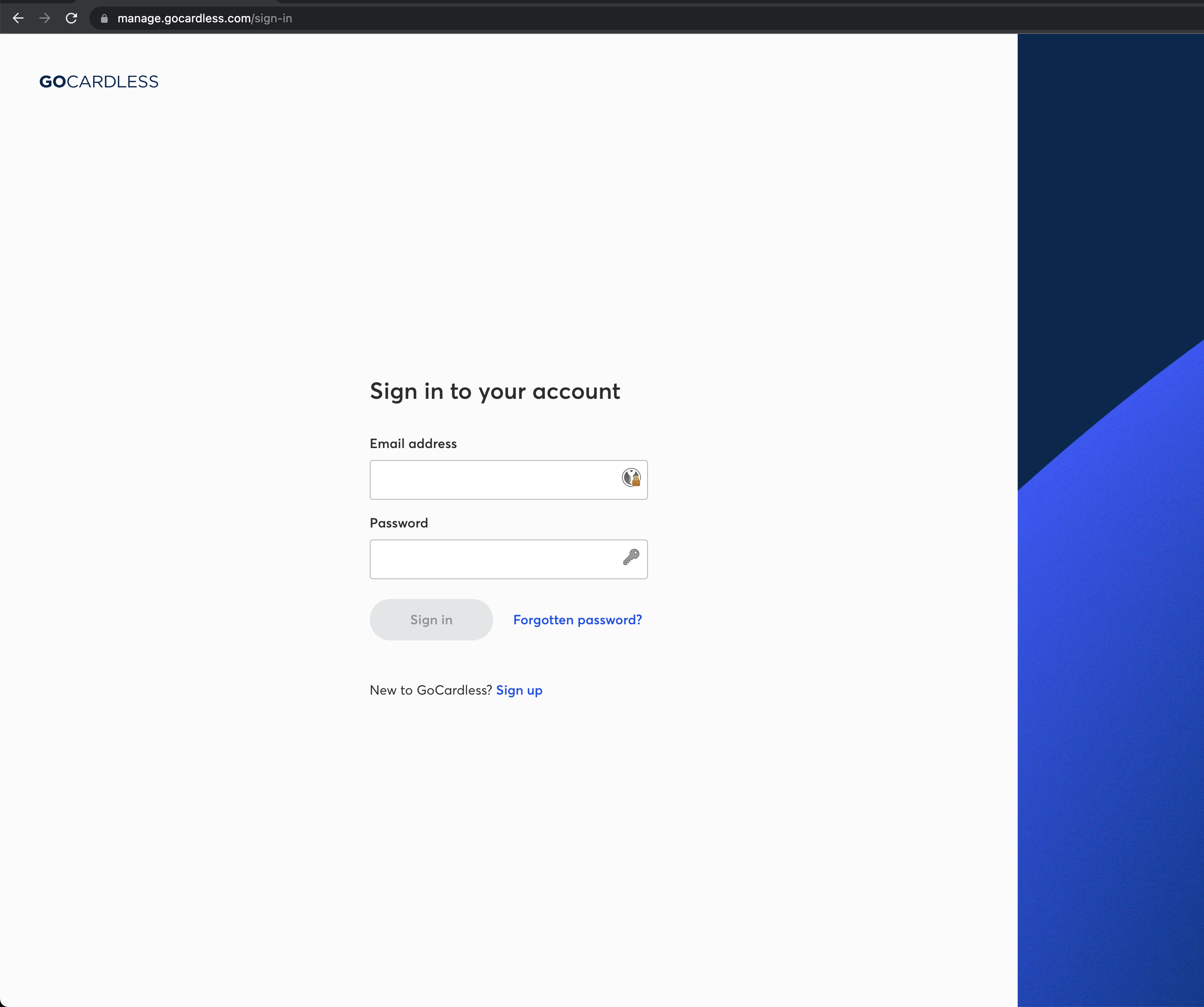 Log into your GoCardless account and Go to Developers > Create > Webhook endpoint (https://manage.gocardless.com/developers/webhook-endpoints)