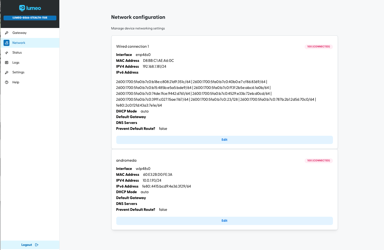 Configure Network