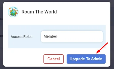 upgrade to admin