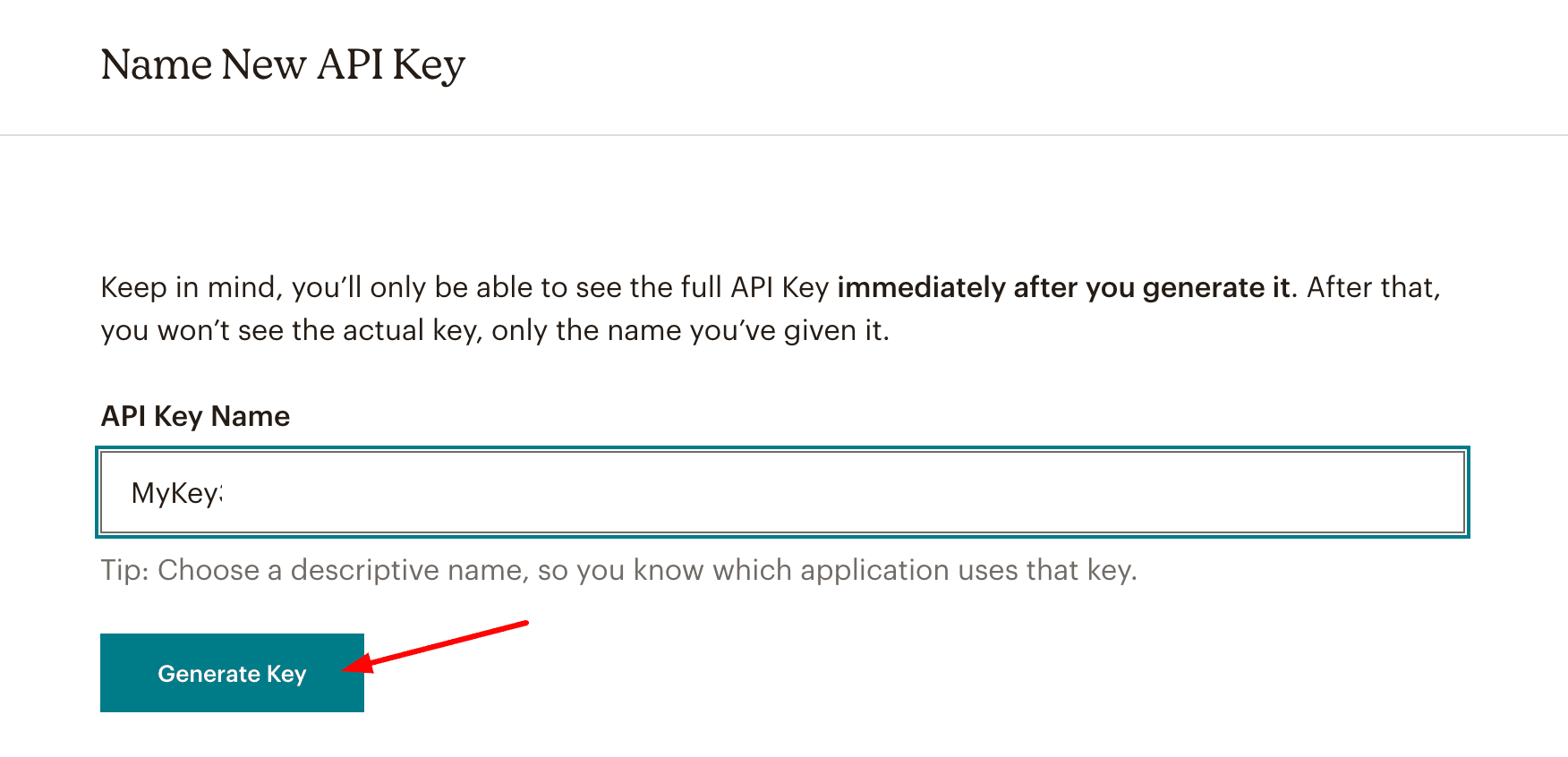 Generate key