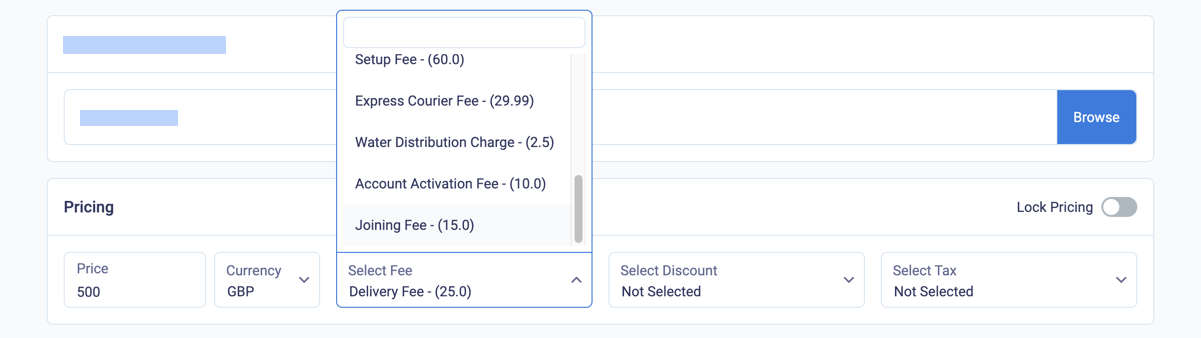 Select pricing elements to make pricing faster and more accurate