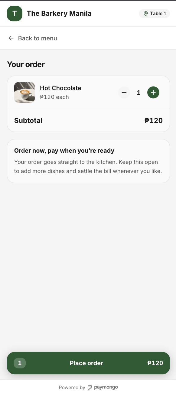 customer reviews their order