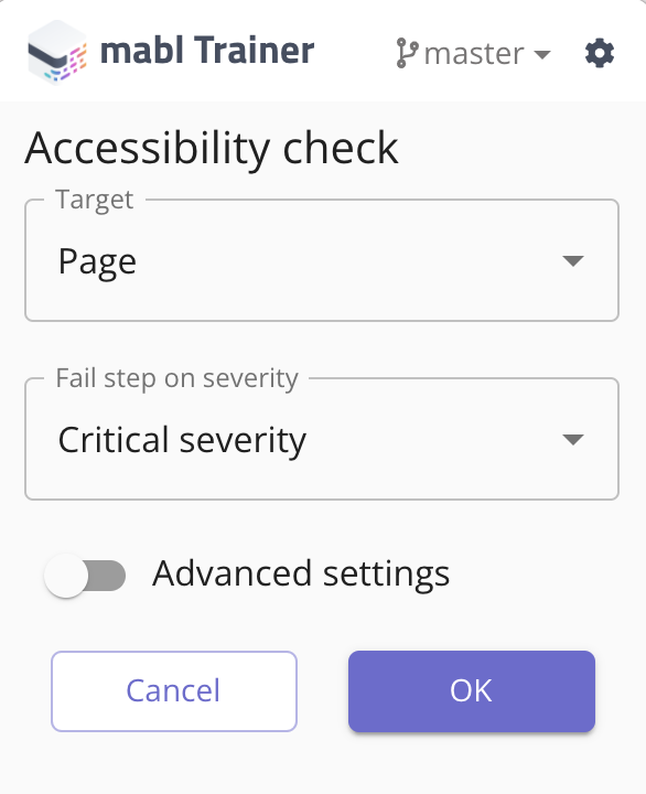 Creating accessibility checks in the Trainer