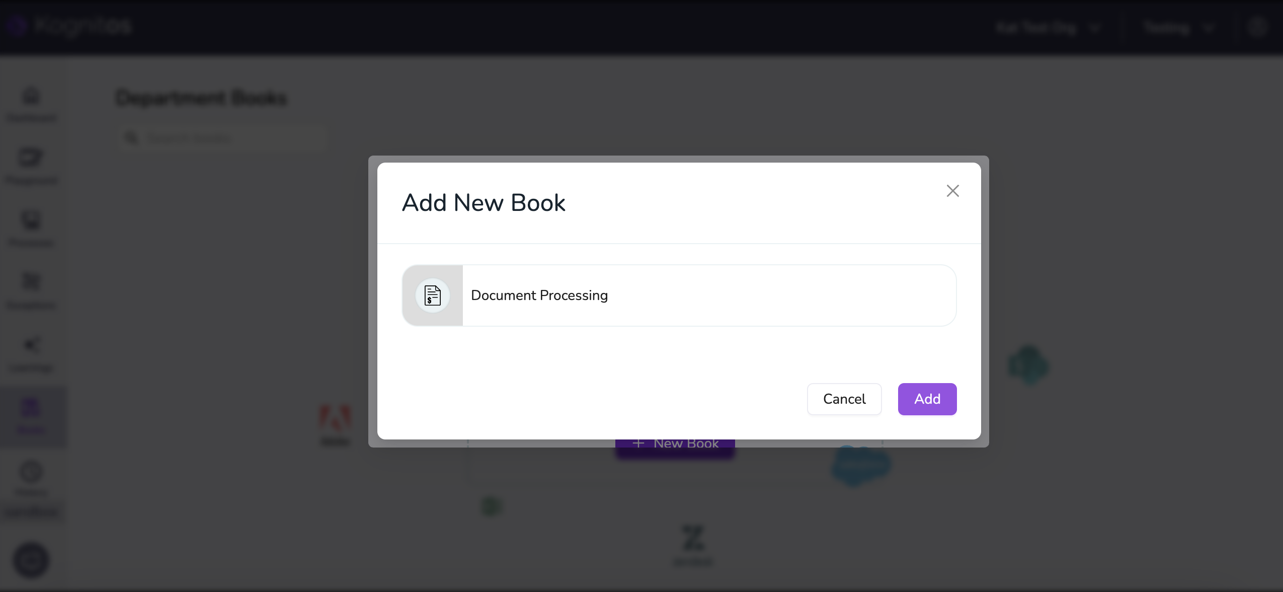 Add the Document Processing Book