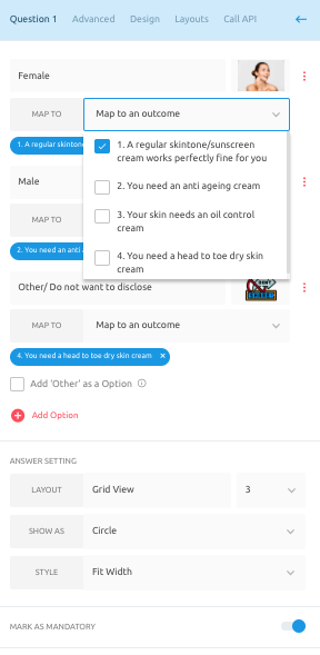 Mapping Outcomes