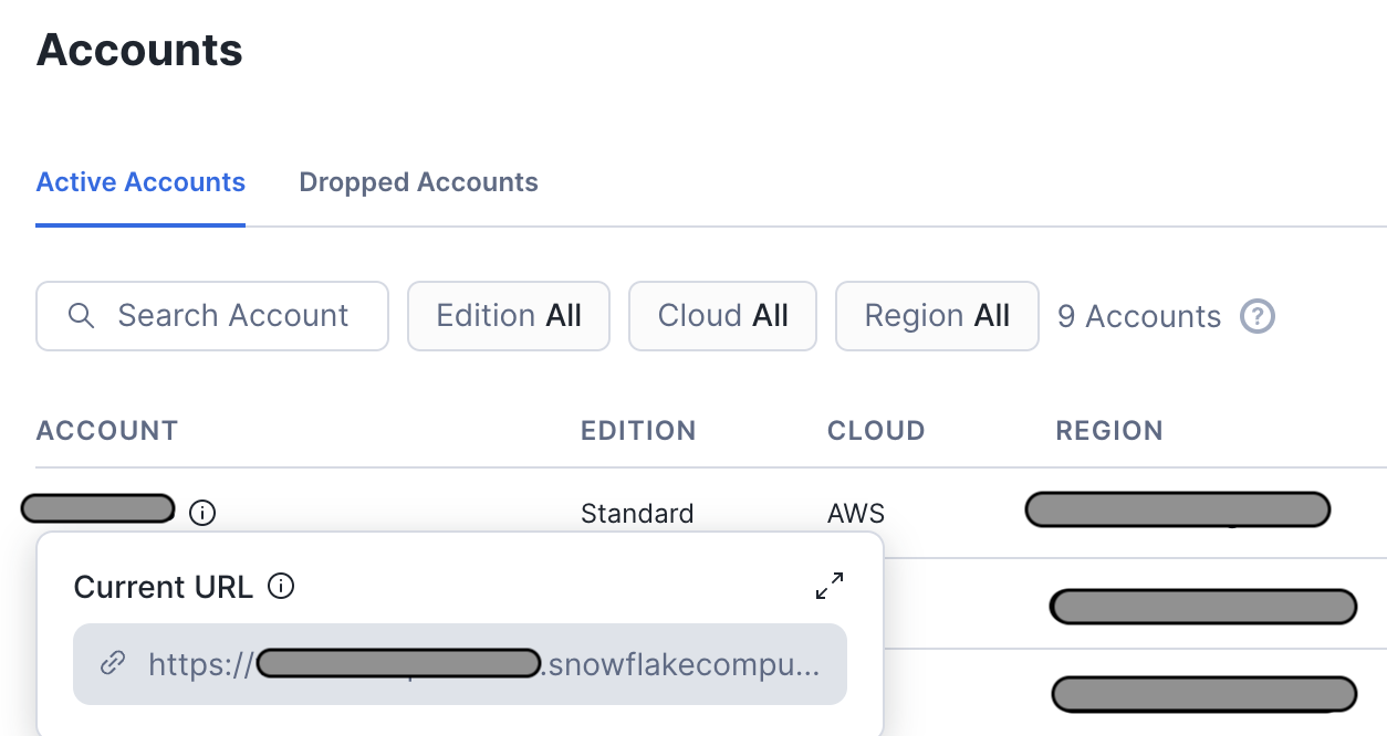 How to access your Snowflake account URL