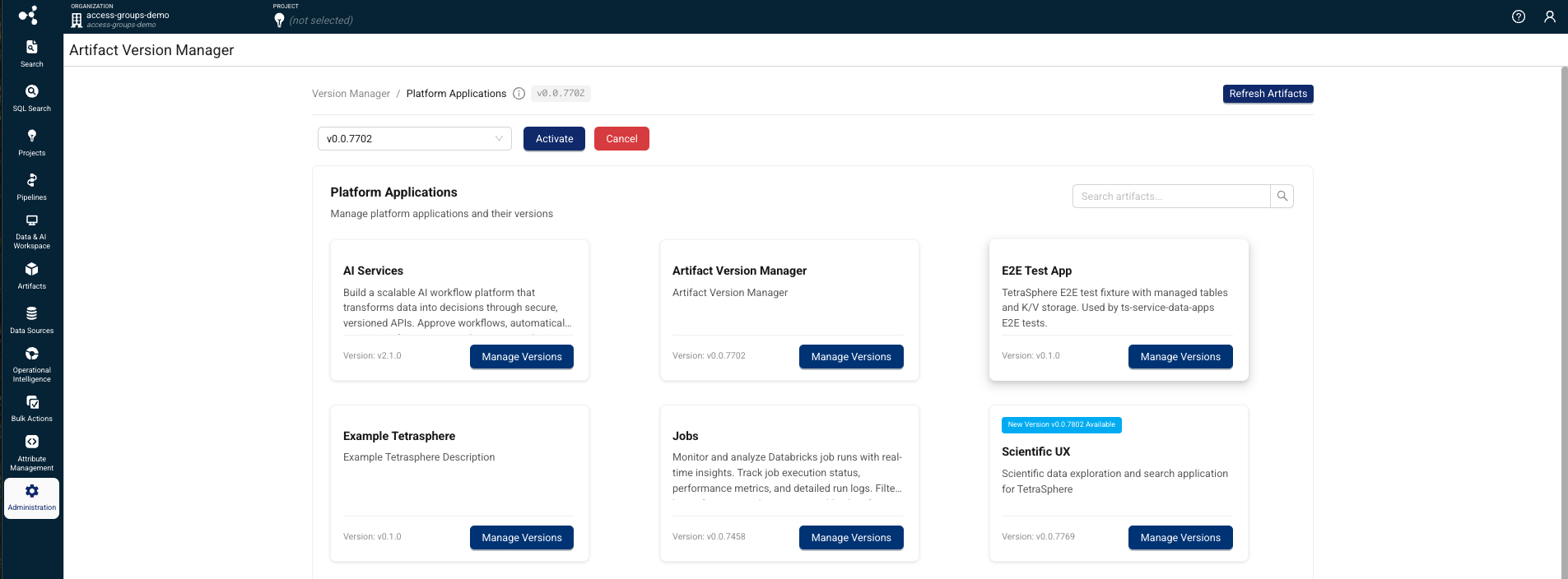Artifact Version Manager