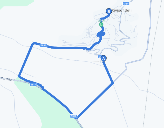 Route for towing trailers