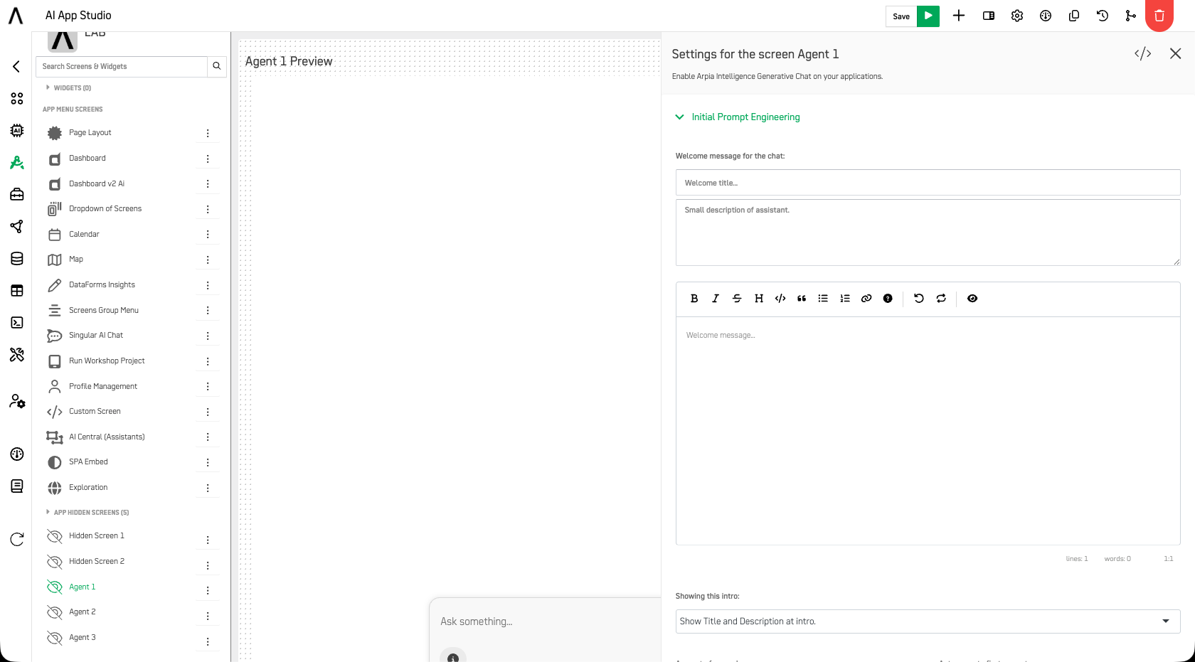 AI Assistant Screen