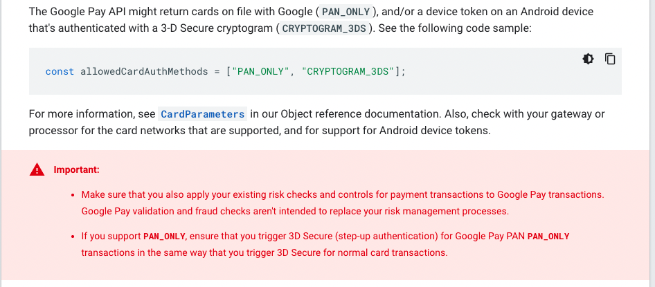 https://developers.google.com/pay/api/web/guides/tutorial#supported-card-networks