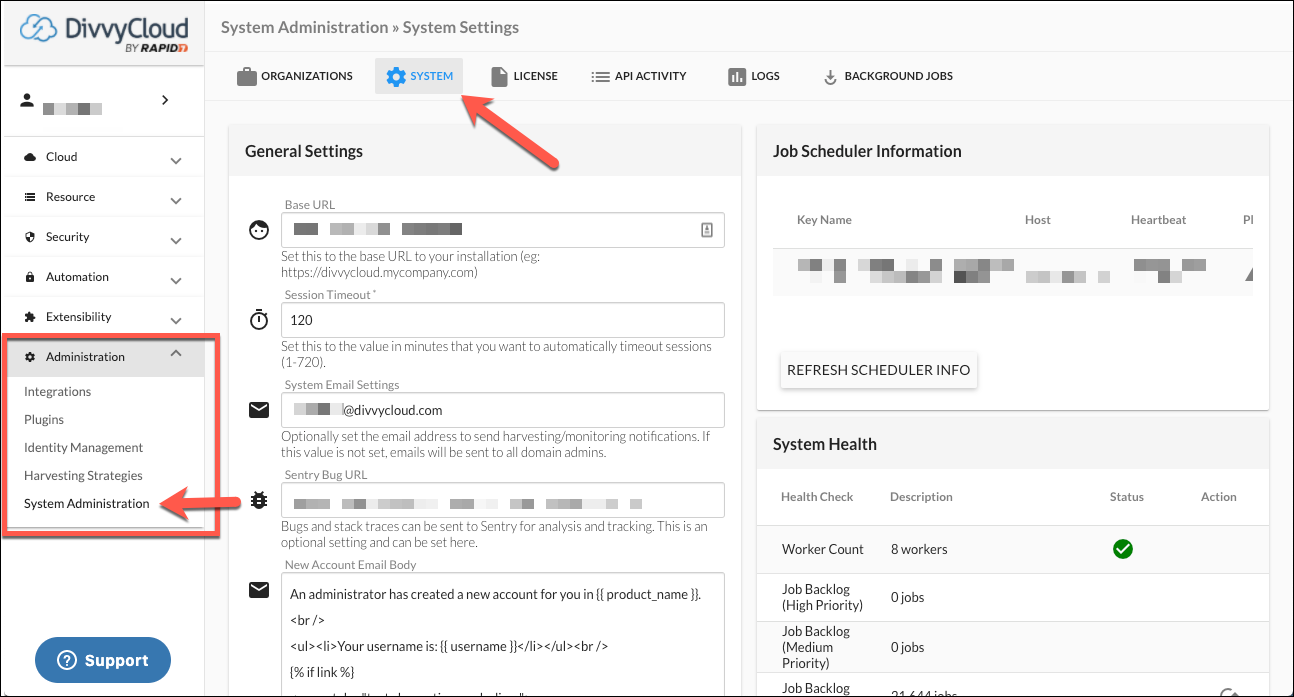 SystemSettings.png System Administration - System Settings