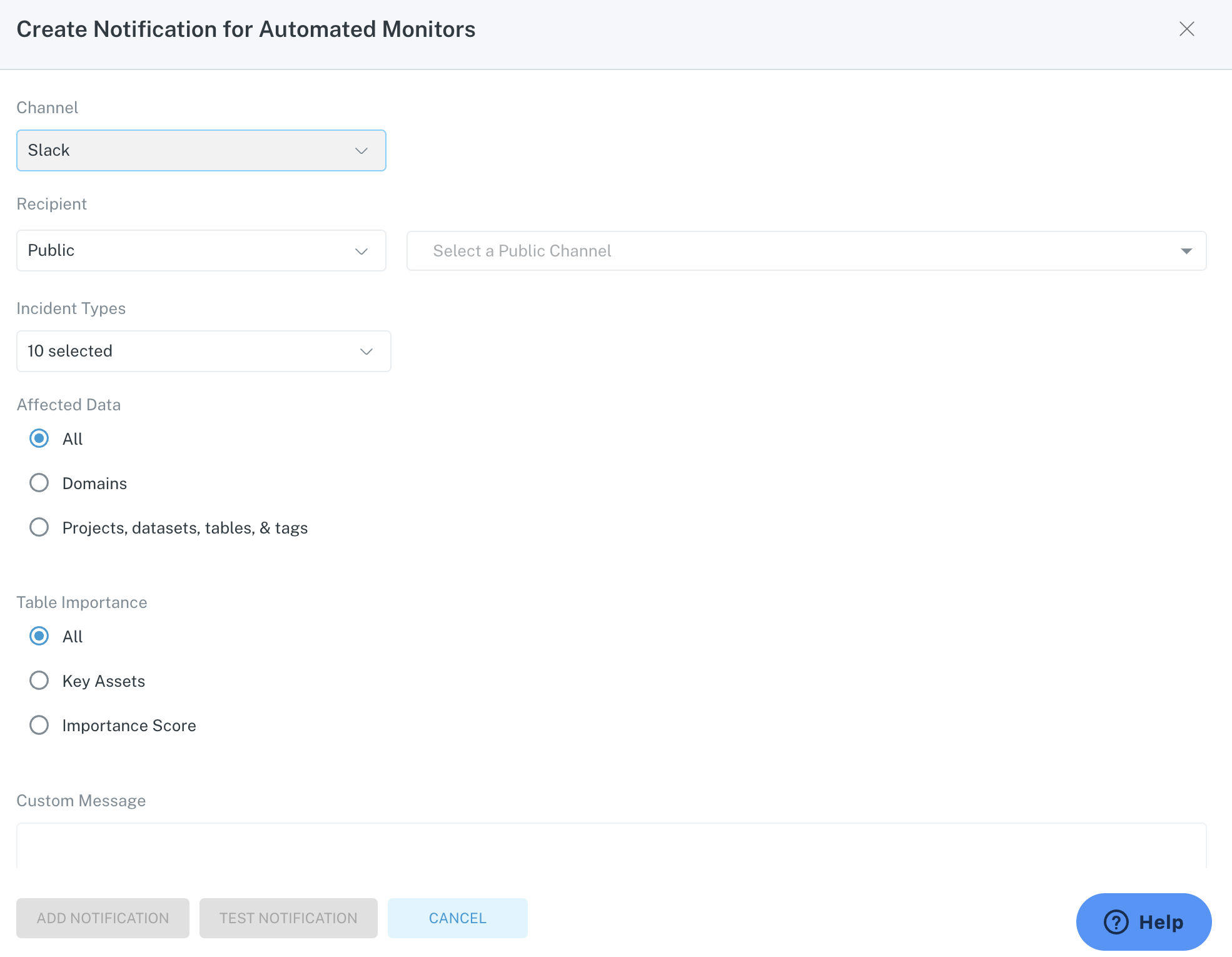 Automated Monitors setup detail page