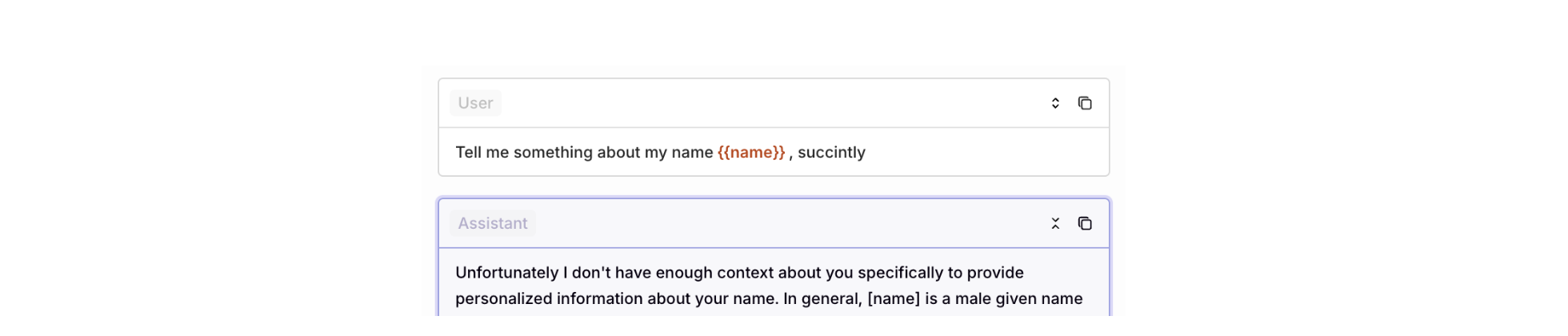 Note: If your input is repeated by the model's generation it will also be anonymized.