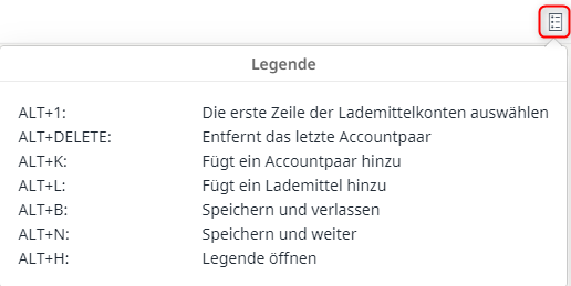 Legende öffnen