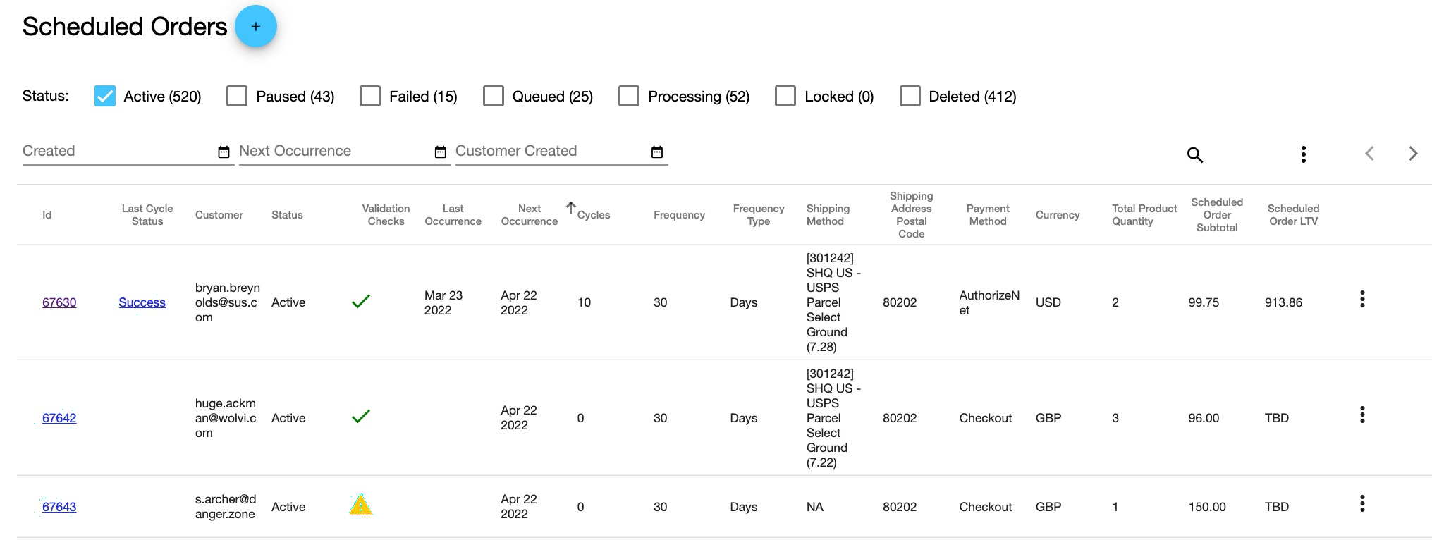 Validation_Checks.jpg In this image, an merchant can quickly identify Scheduled Orders that are validated or have validation warnings.