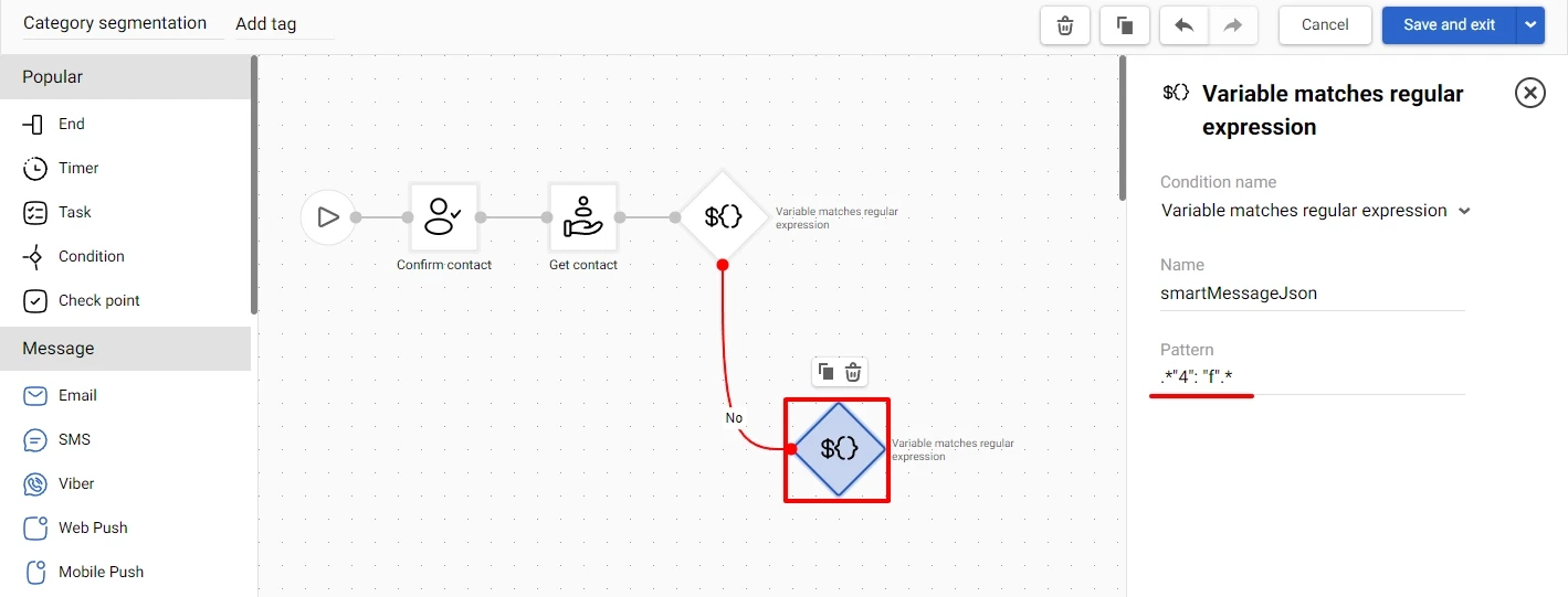 Adding Condition block