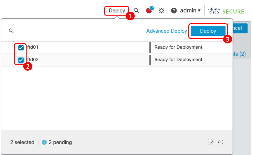 **Figure 5**: Quick Deploy Menu