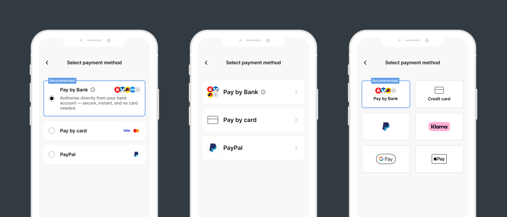 Examples of Ivy integrated into different checkouts