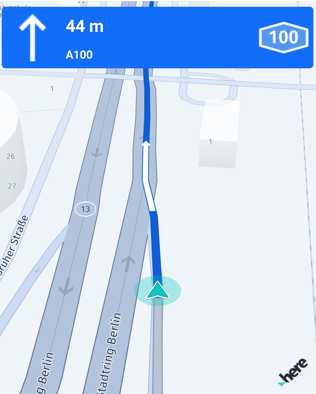 Showing a road shield together with the next maneuver.