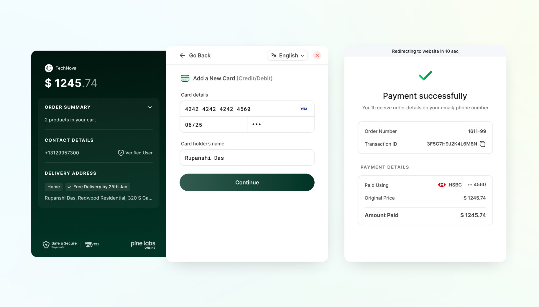 Web Checkout Interface MCC