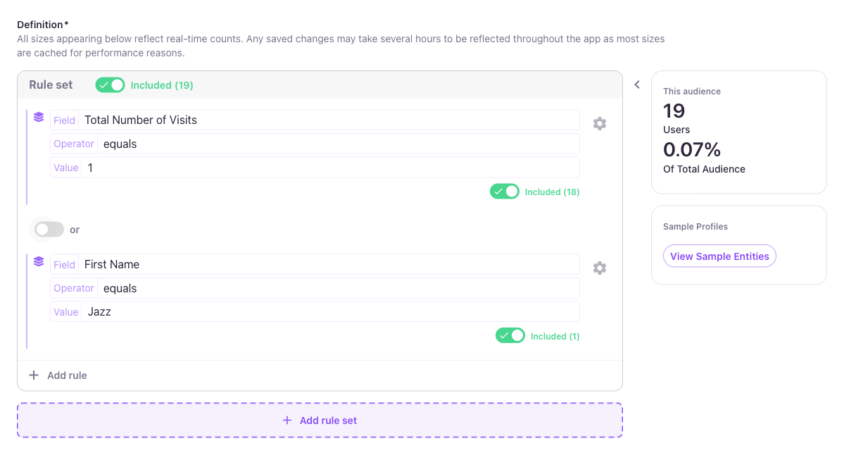 Two rules combined with OR