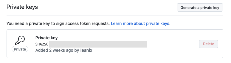 Generating a Private Key in GitHub