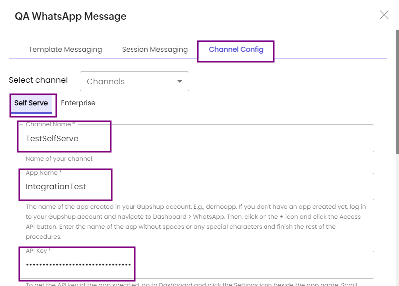 Self-Serve Channel Configuration 