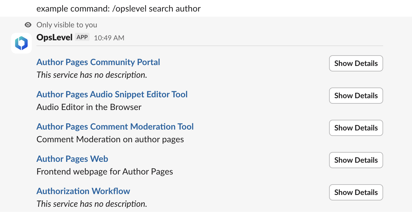 Slack Search Results example 2