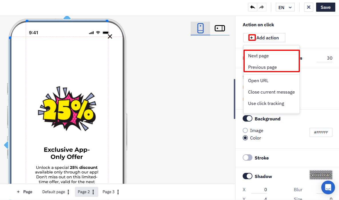 Setting Up Page Navigation